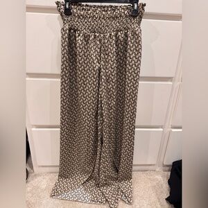 SHEIN Black and Tan Wide Leg Pants